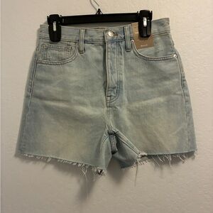 New Madewell The Momjean Short denim cut-off shorts